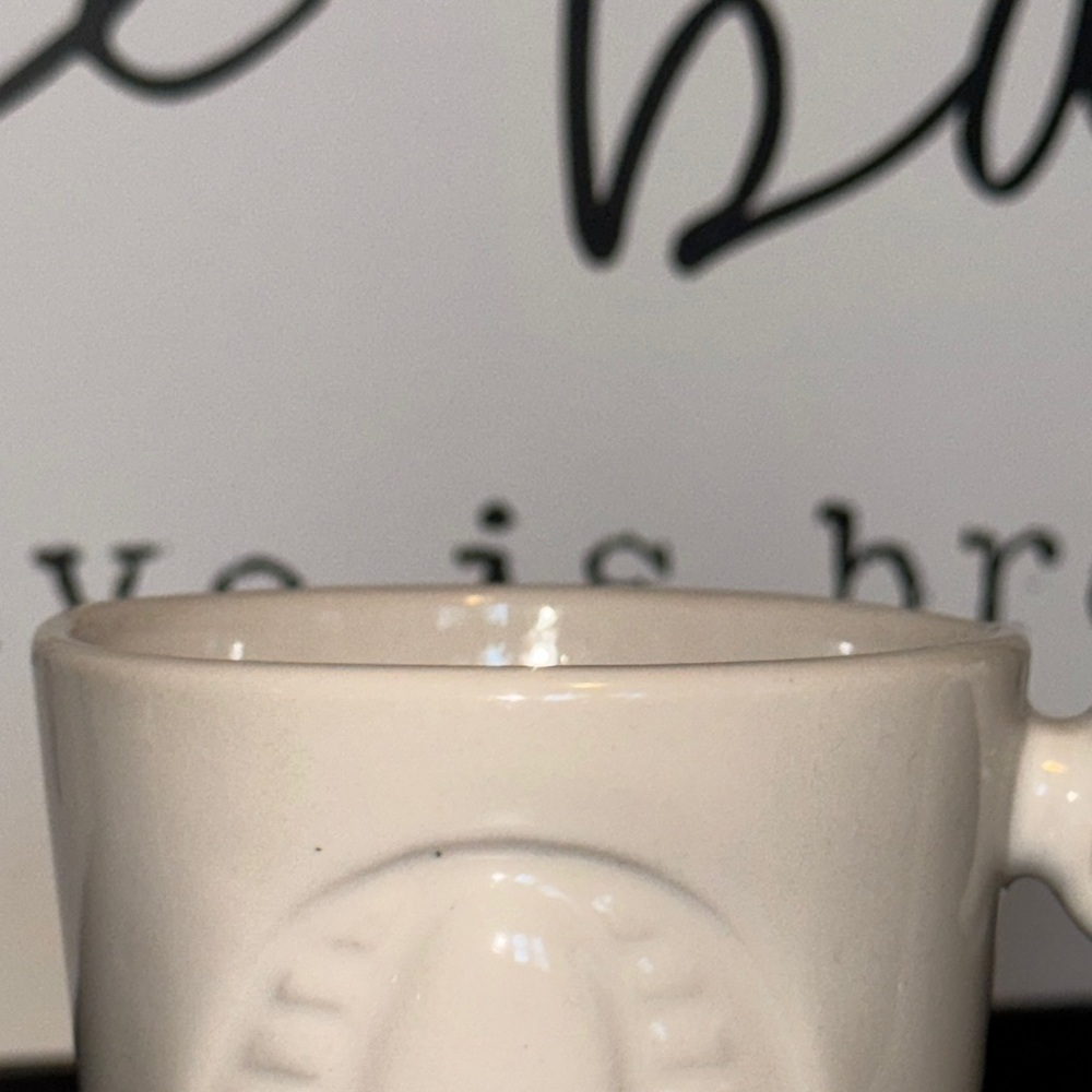 POTTERY BARN PB A-Z MUGS Elegant Cream Ceramic Mug Cup Initial Monogram Letter O - Picture 13 of 13